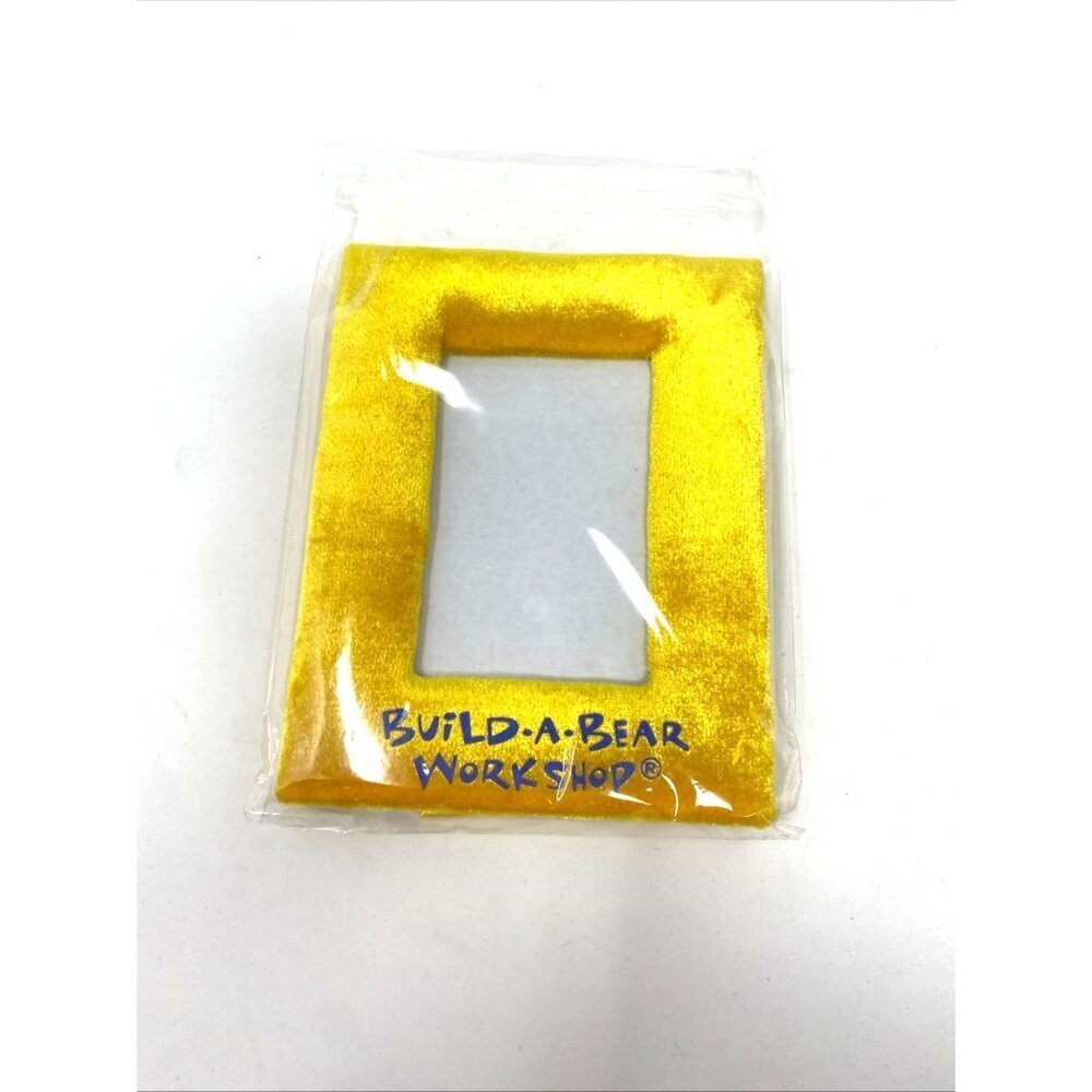 Build-A-Bear Workshop Velour Yellow Picture Frame 4.75" x 4" Rare Vintage New